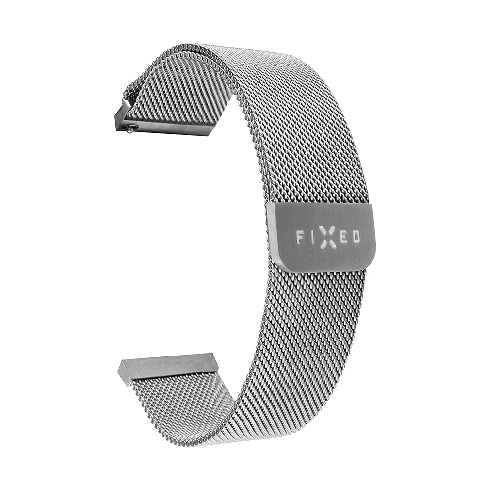 Cinturino Fixed Mesh per Samsung Galaxy Watch / Huawei Watch Series, 20mm, Argento