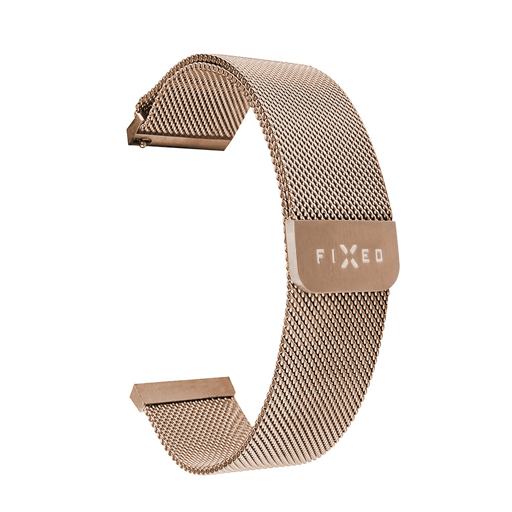 Cinturino Fixed Mesh per Samsung Galaxy Watch / Huawei Watch Series, 20mm, Oro Rosa