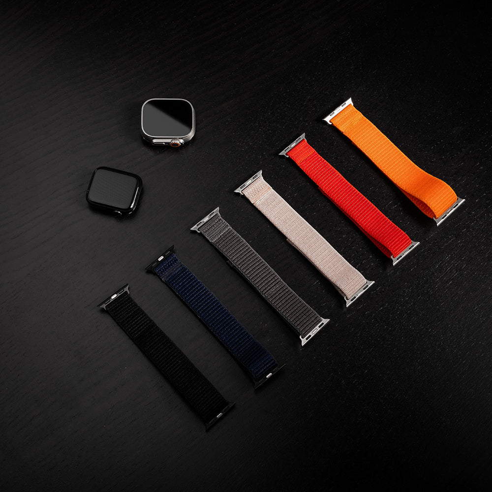 Cinturino Fixed Nylon Sporty per Apple Watch 42mm / 41mm / 40mm / 38mm Series, Blu Scuro