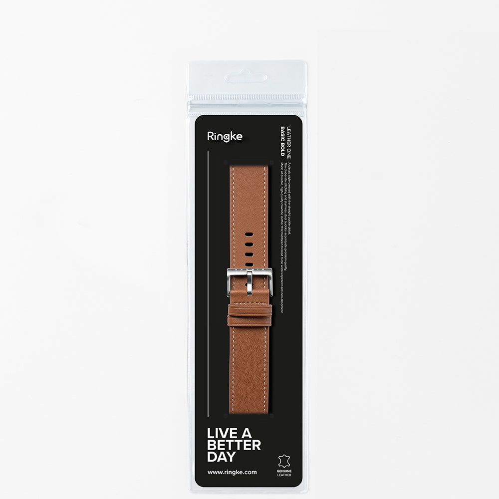 Cinturino Ringke One Basic Bold per Fossil Watch / Mobvoi Watch / Suunto Watch Series, 24mm, Marrone