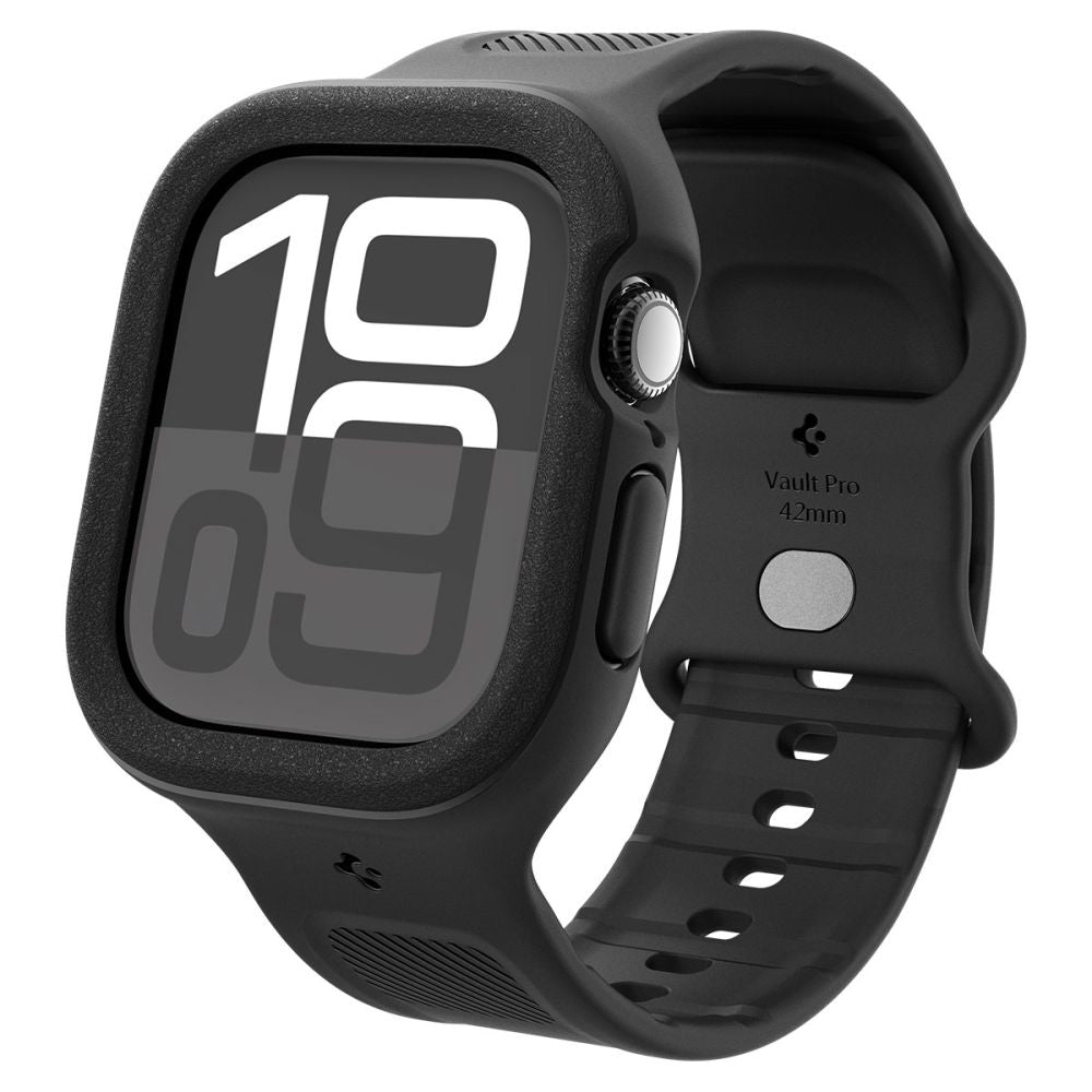 Cinturino Spigen Caseology Vault Pro per Apple Watch Series 10 / 11 46mm, Nero Opaco