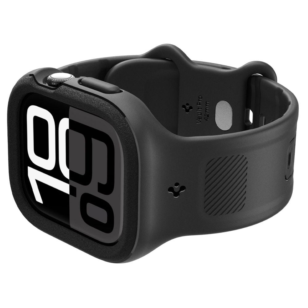 Cinturino Spigen Caseology Vault Pro per Apple Watch Series 10 / 11 46mm, Nero Opaco