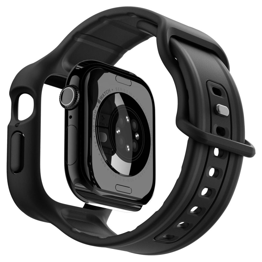 Cinturino Spigen Caseology Vault Pro per Apple Watch Series 10 / 11 46mm, Nero Opaco