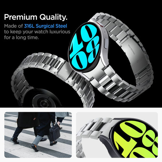 Spigen Modern Fit Strap for Samsung Galaxy Watch6 44mm, Silver