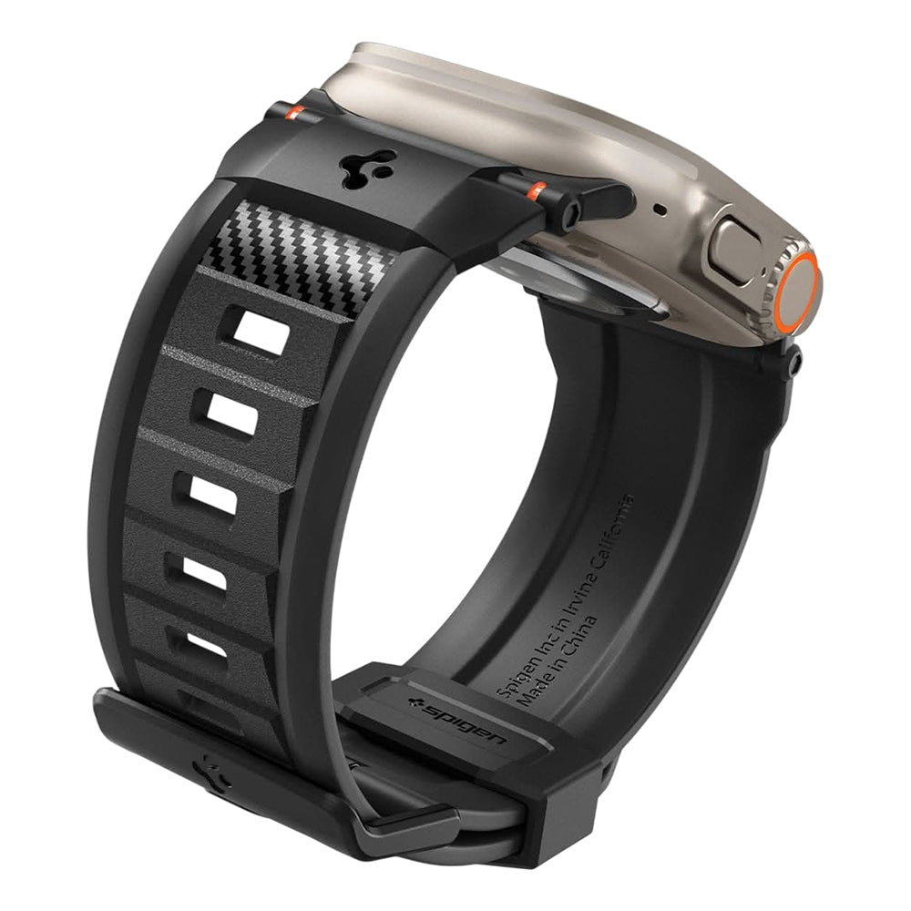 Cinturino Spigen Rugged per Apple Watch Serie 49 mm / 46 mm / 45 mm / 44 mm, Nero AMP07105