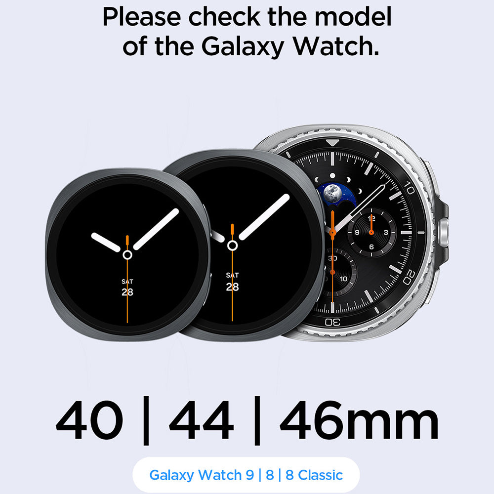Cinturino Spigen WBF1 per Samsung Galaxy Watch9 / Watch8 / Watch8 Classic Series, Nero AMP11607