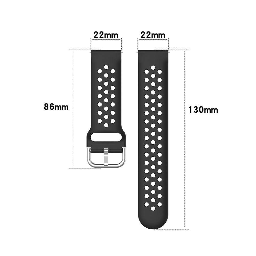 Cinturino Techsuit W004 per Samsung Galaxy Watch / Huawei Watch Series, 22mm, Nero