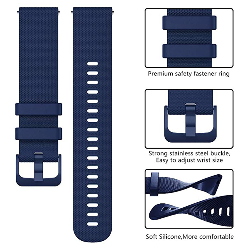 Cinturino Techsuit W006 per Samsung Galaxy Watch / Huawei Watch Series, 22mm, Blu