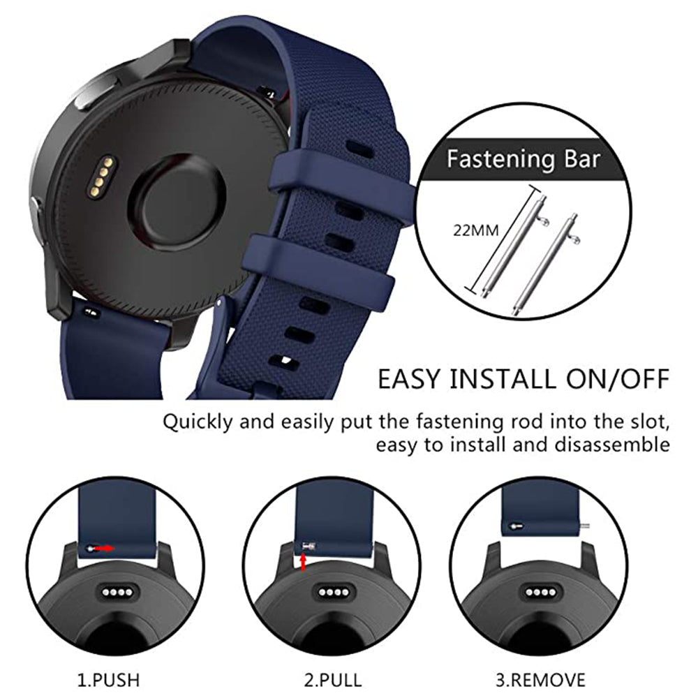 Cinturino Techsuit W006 per Samsung Galaxy Watch / Huawei Watch Series, 22mm, Blu