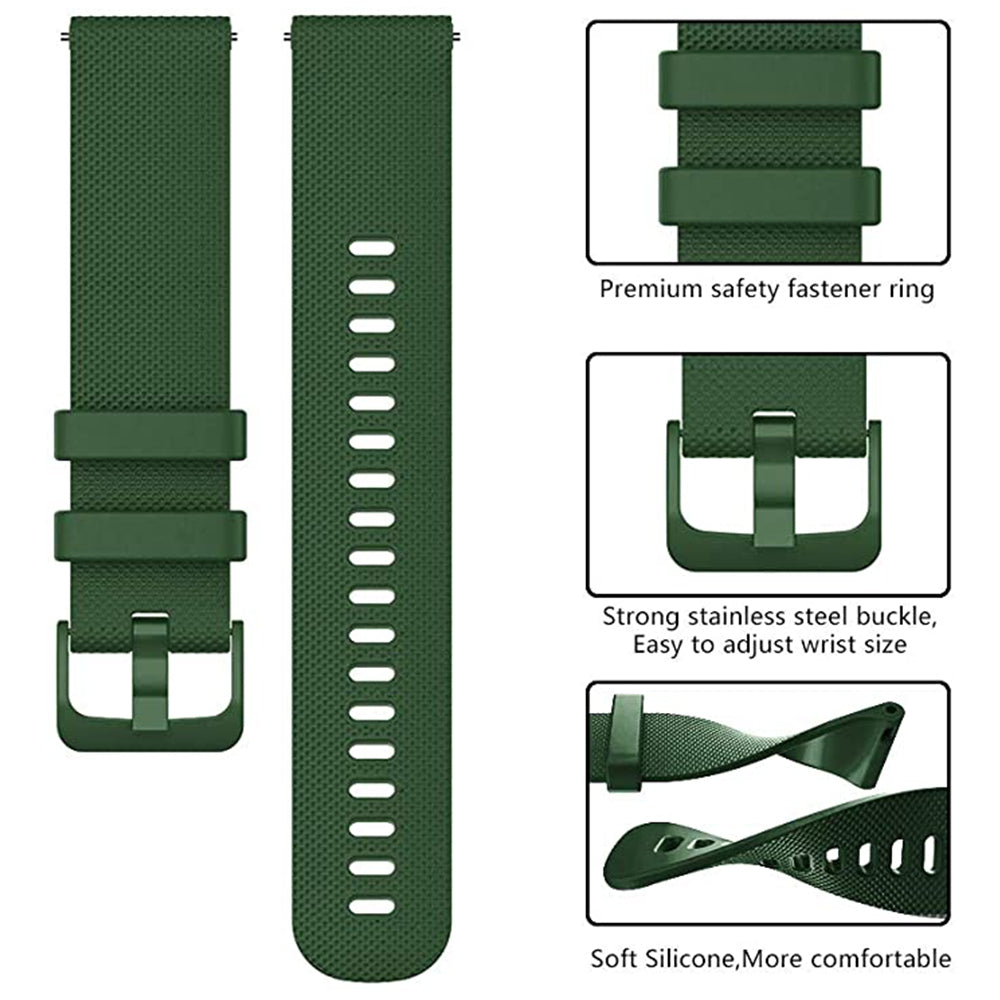 Cinturino Techsuit W006 per Samsung Galaxy Watch / Huawei Watch Series, 22mm, Verde