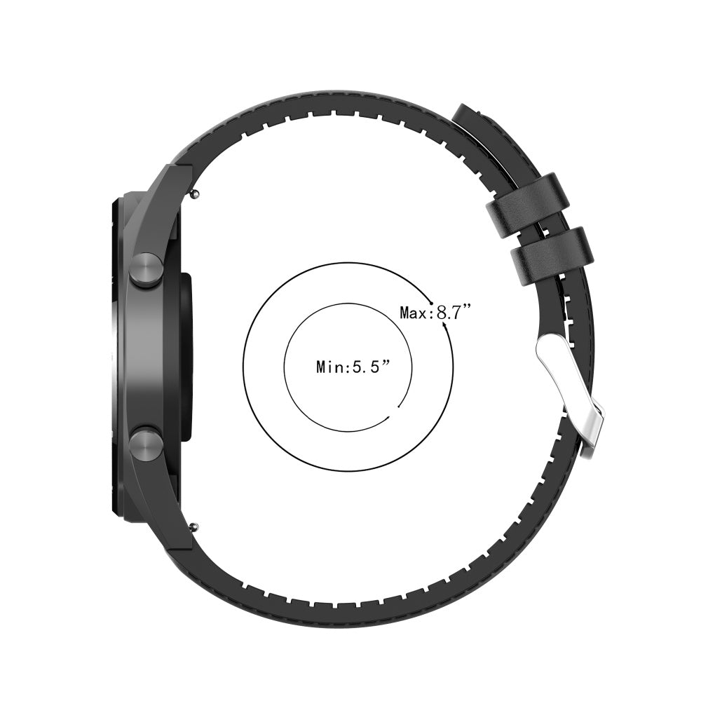 Cinturino Techsuit W007 per Samsung Galaxy Watch / Huawei Watch Series, 20mm, Nero.
