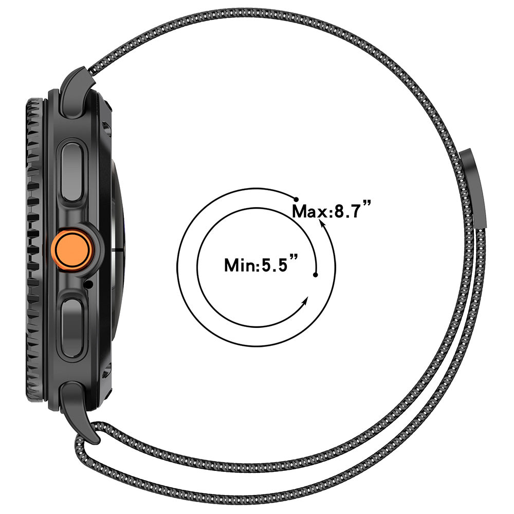Cinturino Techsuit W009 per Samsung Galaxy Watch8 / Watch8 Classic Series, Nero
