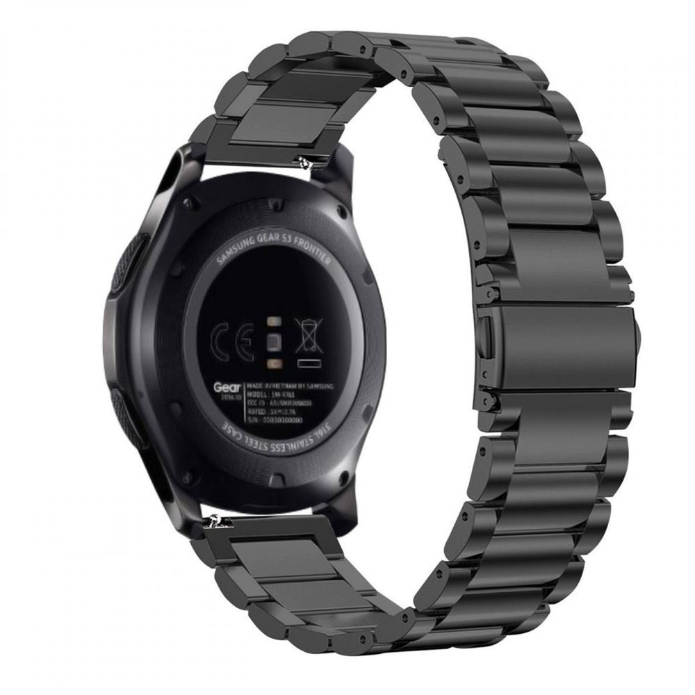 Cinturino Techsuit W010 per Samsung Galaxy Watch / Huawei Watch Series, 20mm, Nero