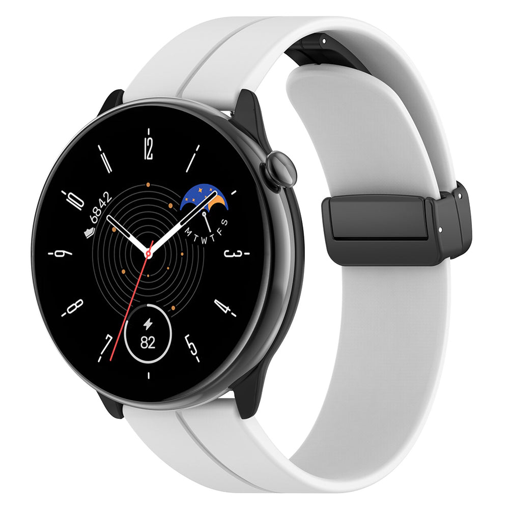 Cinturino Techsuit W011 per Huawei Watch / Garmin Watch Series, 18mm, Bianco