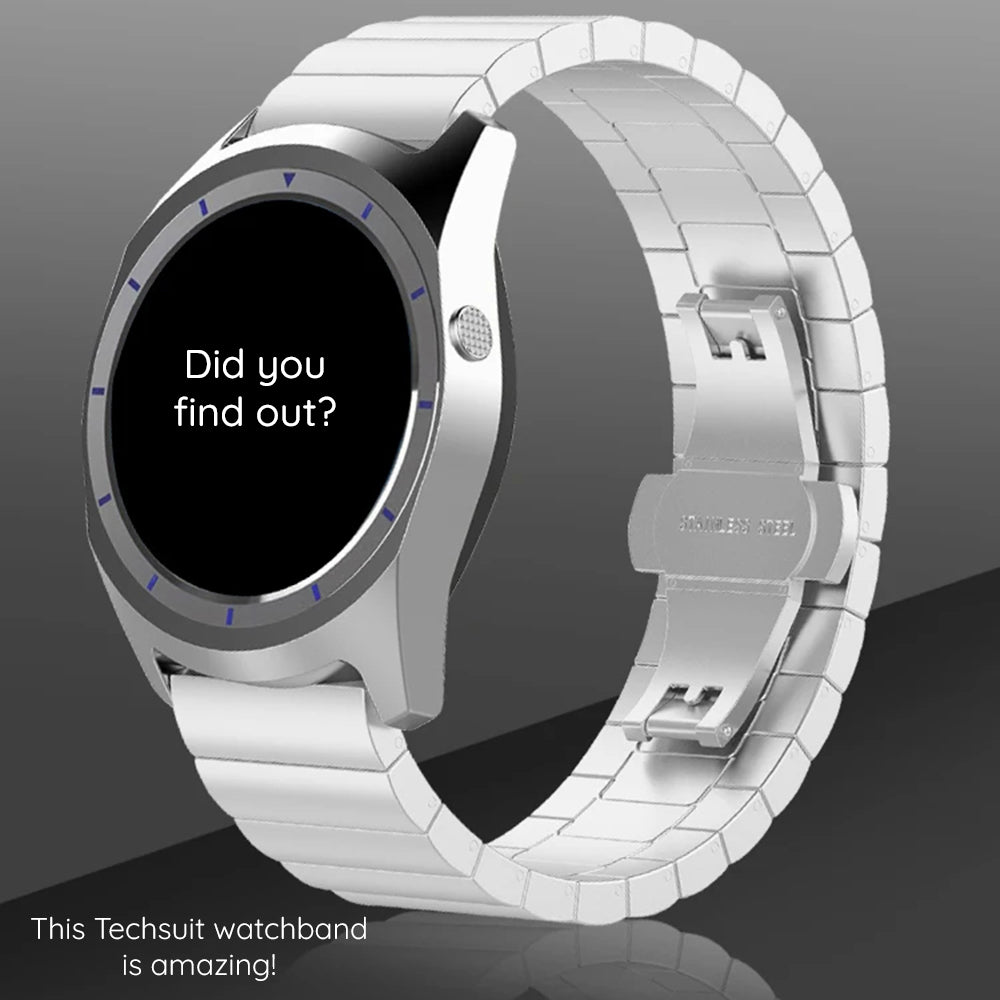 Cinturino Techsuit W012 per Apple Watch 49mm / 46mm / 45mm / 44mm / 42mm Series, Argento