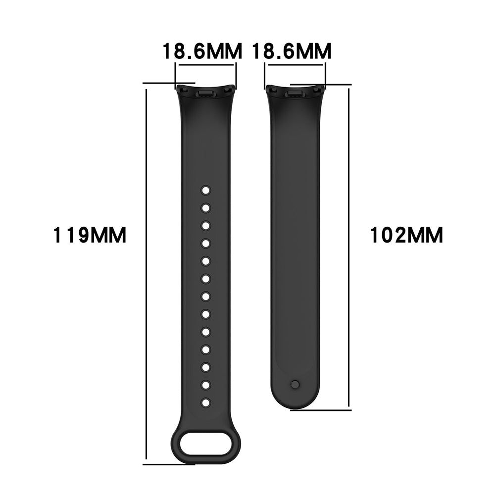 Cinturino Techsuit W014 per Xiaomi Smart Band 10 / 9 / 8, Nero