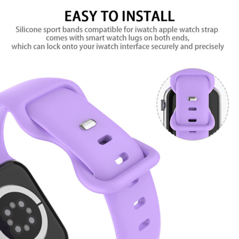 Cinturino Techsuit W031 per Apple Watch 49mm / 46mm / 45mm / 44mm / 42mm Series, Viola Scuro