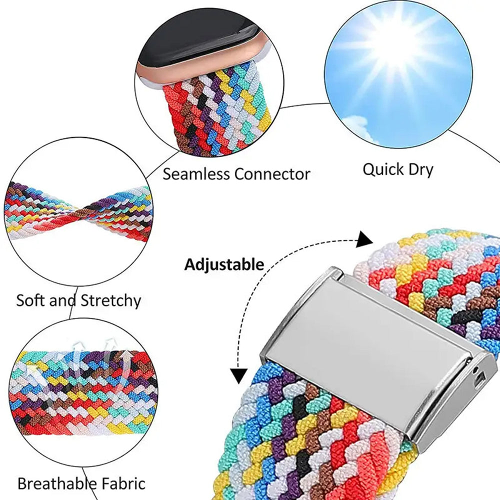 Cinturino Techsuit W032 per Apple Watch 49mm / 46mm / 45mm / 44mm / 42mm Series, Rosa Multicolore