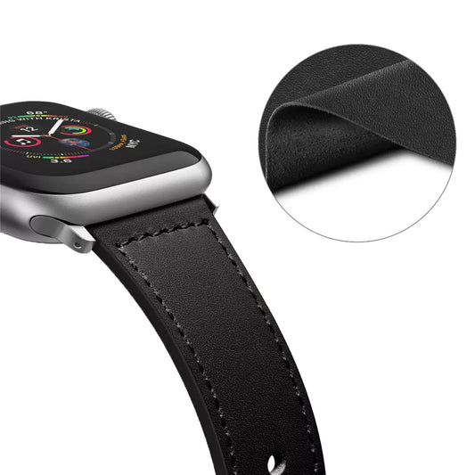 Techsuit W033 Strap for Apple Watch 42mm / 41mm / 40mm / 38mm Series, Black