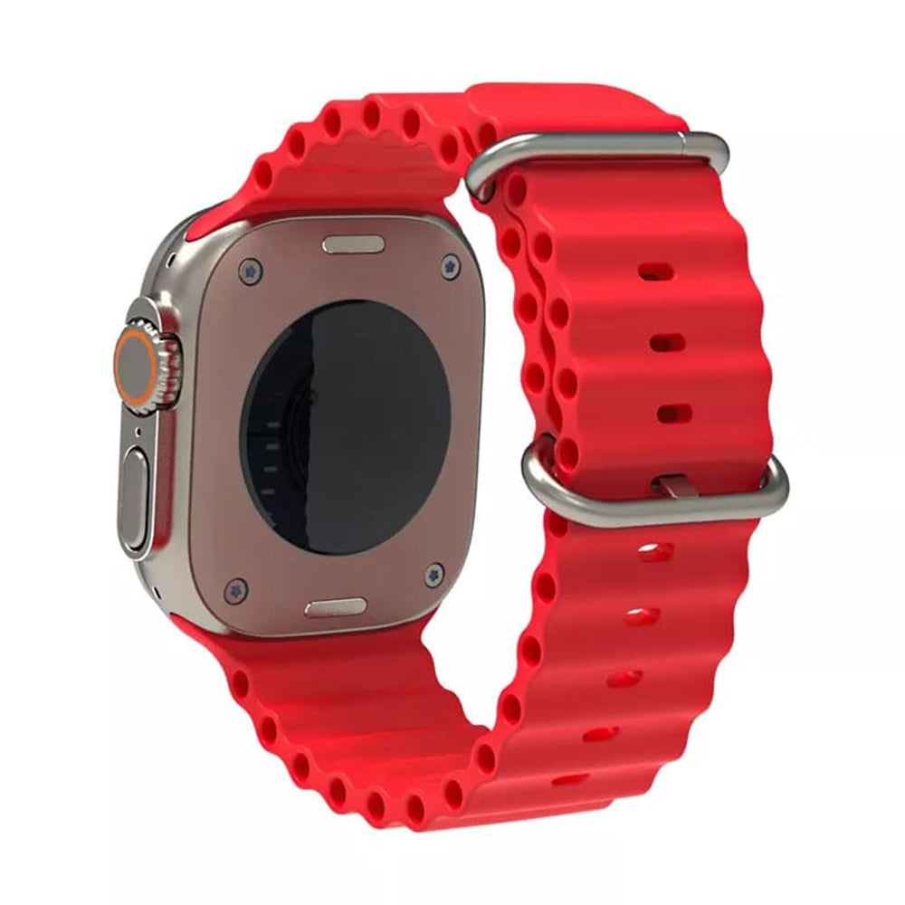 Cinturino Techsuit W038 per Apple Watch 49mm / 46mm / 45mm / 44mm / 42mm Series, Rosso Scuro