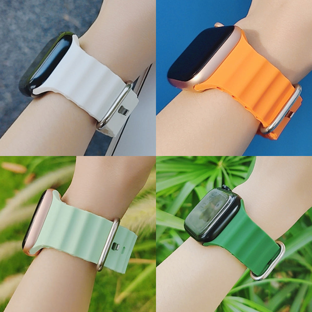Cinturino Techsuit W038 per Apple Watch 49mm / 46mm / 45mm / 44mm / 42mm Series, Rosso Scuro