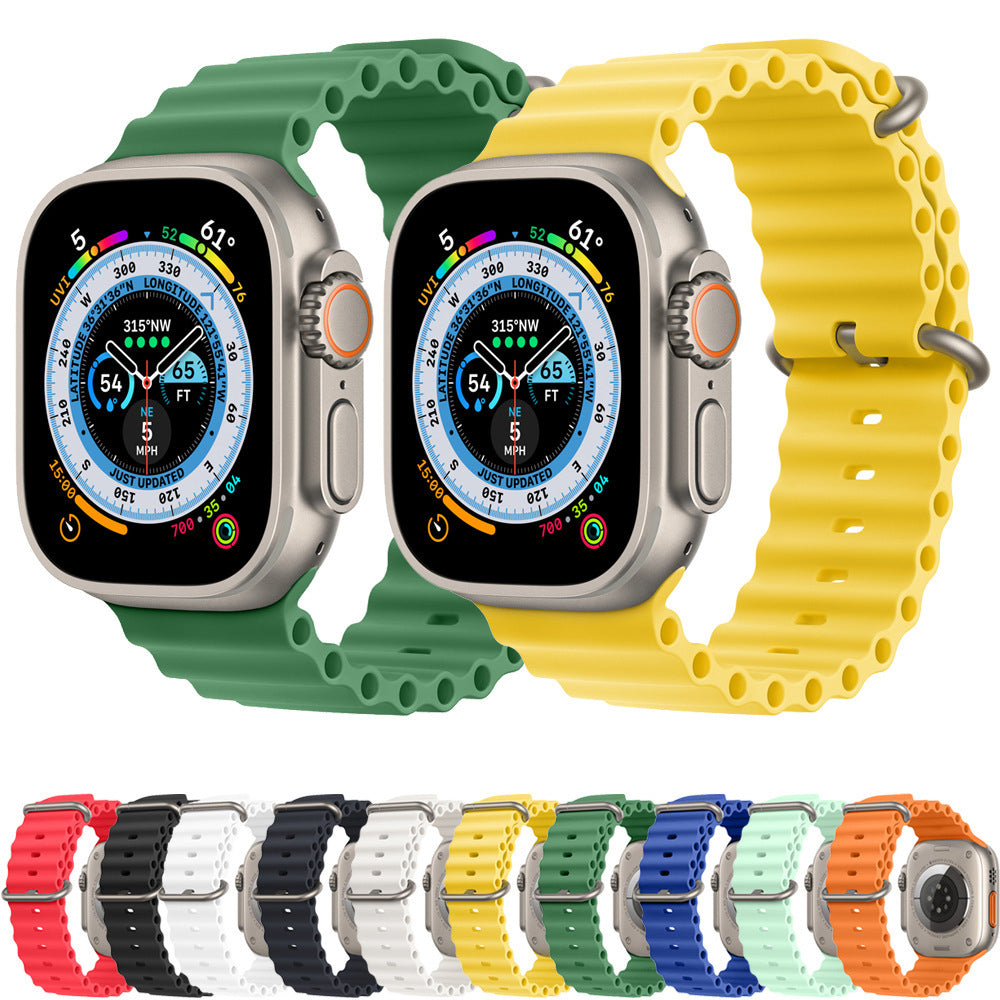 Cinturino Techsuit W038 per Apple Watch 49mm / 46mm / 45mm / 44mm / 42mm Series, Verde