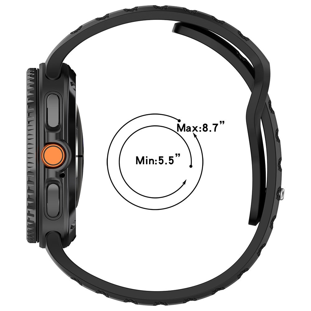 Cinturino Techsuit W050 per Samsung Galaxy Watch8 / Watch8 Classic Series, Nero
