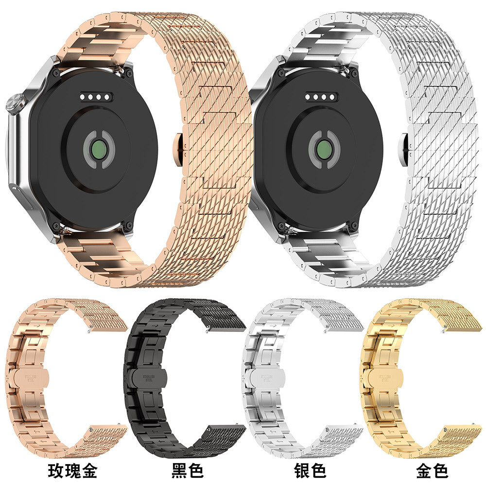 Cinturino Techsuit W052 per Samsung Galaxy Watch / Huawei Watch Series, 20mm, Oro Rosa