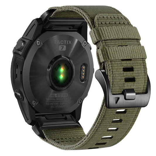 Cinturino Techsuit W070 per Garmin Watch Fenix Series, 26mm, Verde Scuro