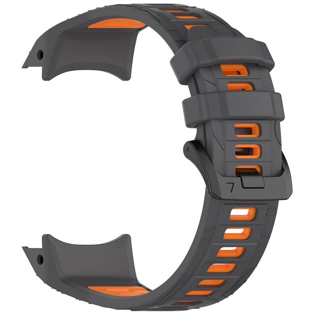 Cinturino Techsuit W077 per Garmin Instinct 3 45mm Solar / Instinct 3 45mm, Grigio Arancione