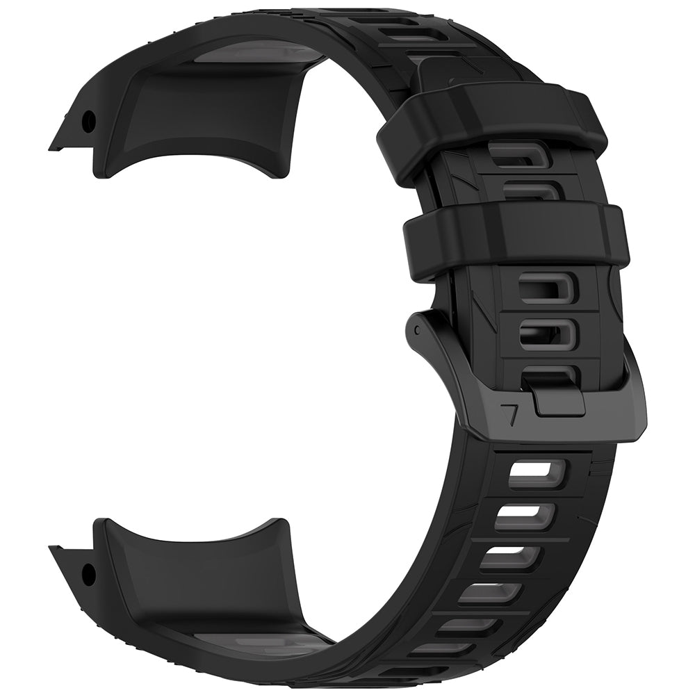 Cinturino Techsuit W077 per Garmin Instinct 3 45mm Solar / Instinct 3 45mm, Nero Grigio
