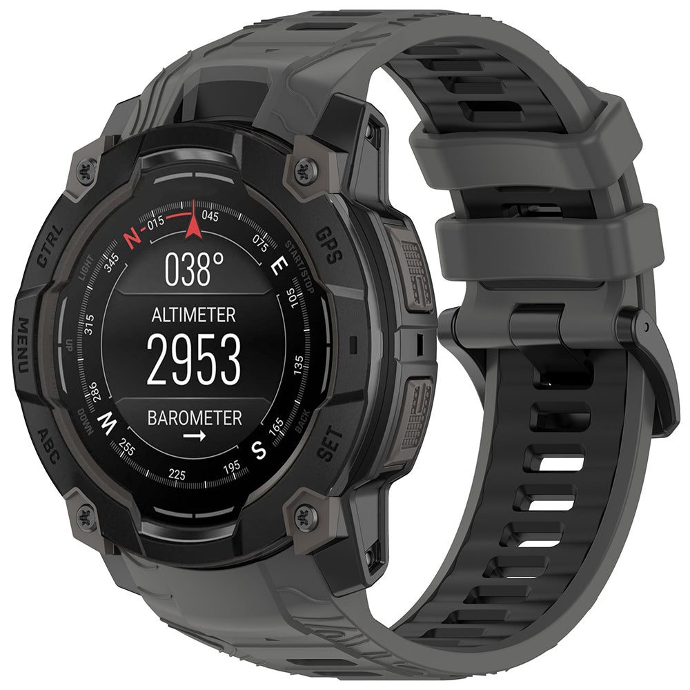 Cinturino Techsuit W077 per Garmin Instinct 3 50mm Solar / Instinct 3 50mm, Grigio