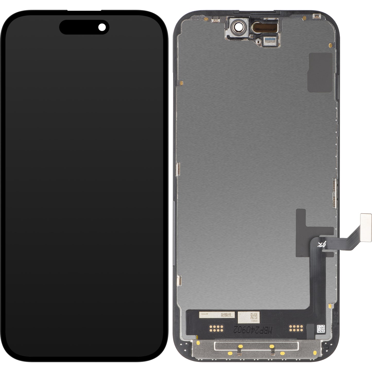 Display touchscreen JK per Apple iPhone 15, con cornice, versione In-Cell LCD, nero