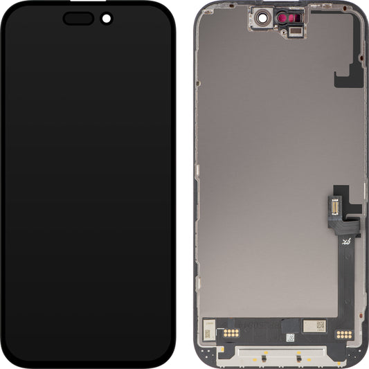 Display con Touchscreen JK per Apple iPhone 16, con Cornice, Versione LCD In-Cell IC Movable, Nero