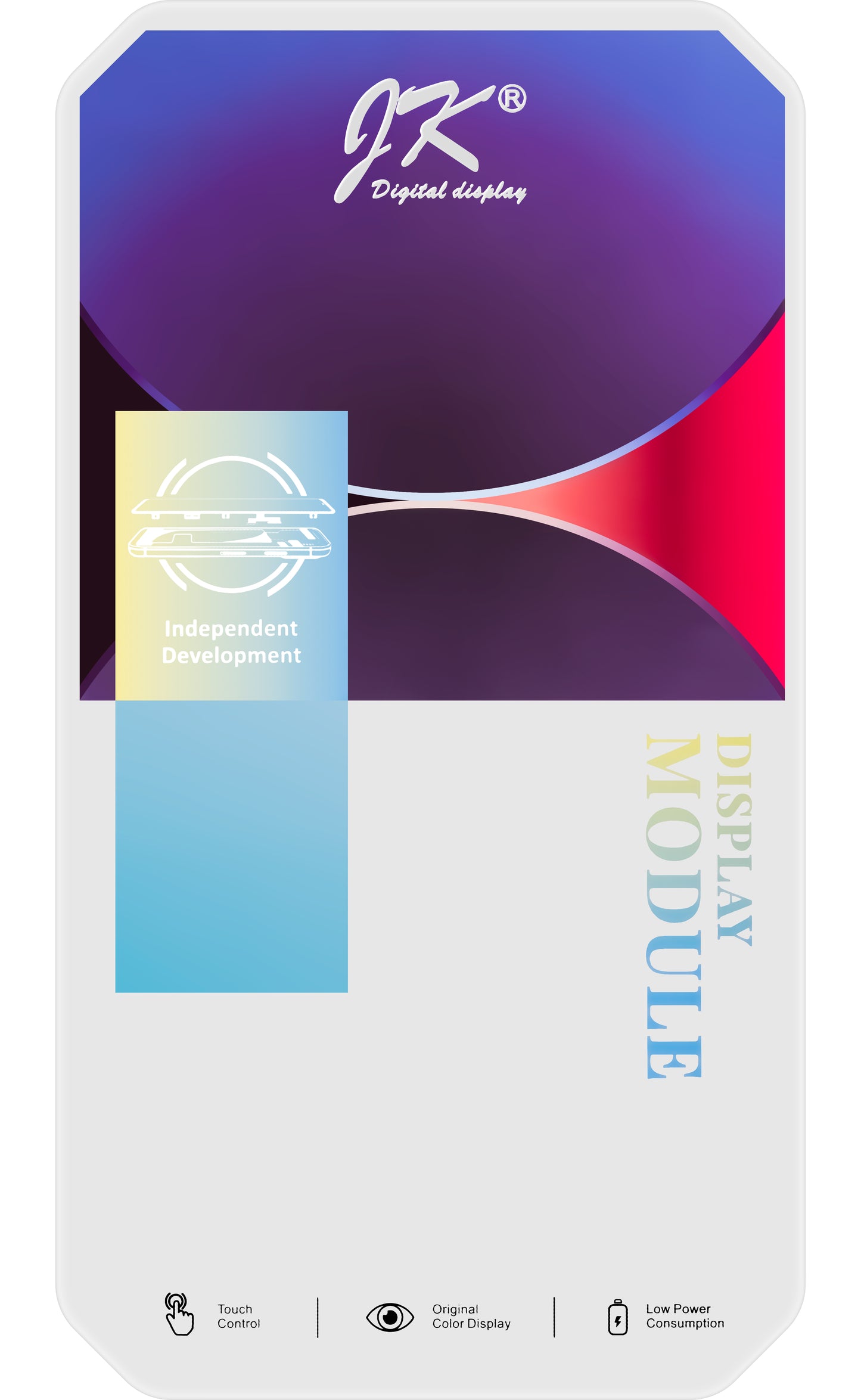 Display touchscreen JK per Apple iPhone 14 Plus, con cornice, versione In-Cell LCD, nero