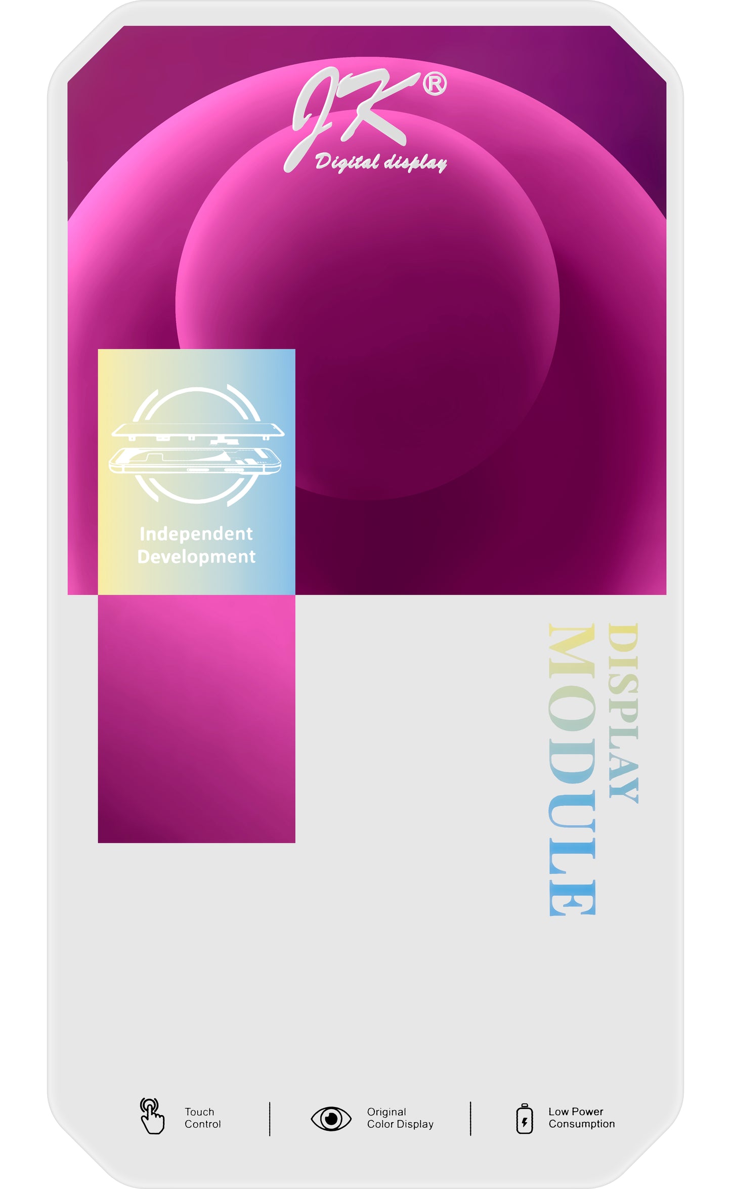 Display touchscreen JK per Apple iPhone 12 mini, con cornice, versione In-Cell LCD, nero