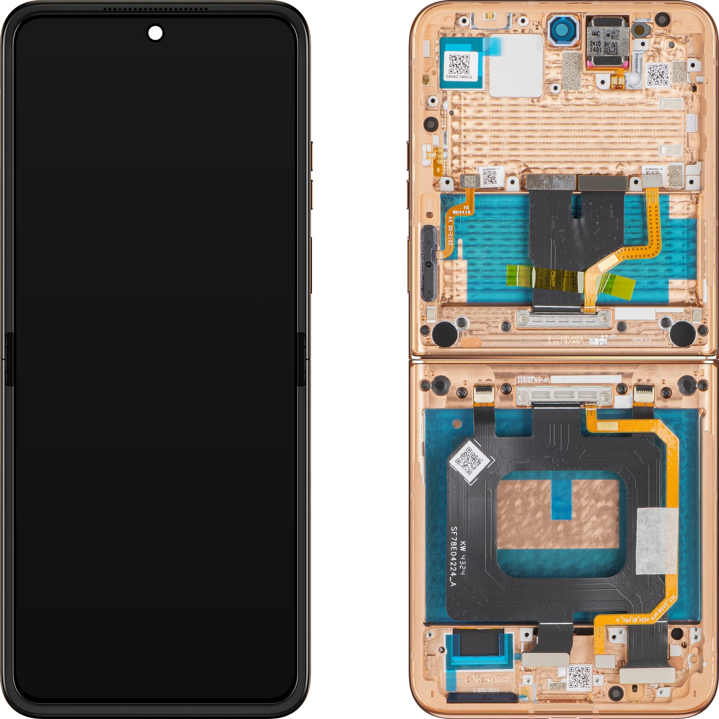 Display con Touchscreen Motorola Razr+ 2025 / Razr+ 2024 / Razr 50 Ultra, con Cornice, Sub Inner, Marrone (Mocha Mousse), Service Pack 5D68C29482