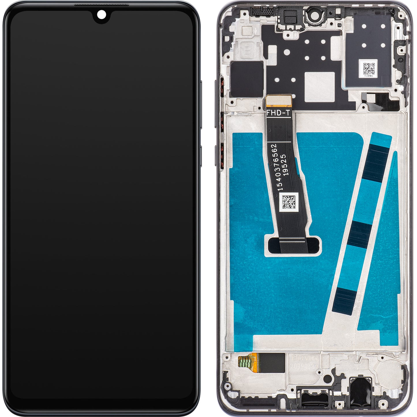 Display touchscreen MP compatibile con Huawei P30 lite / nova 4e, con cornice, nero