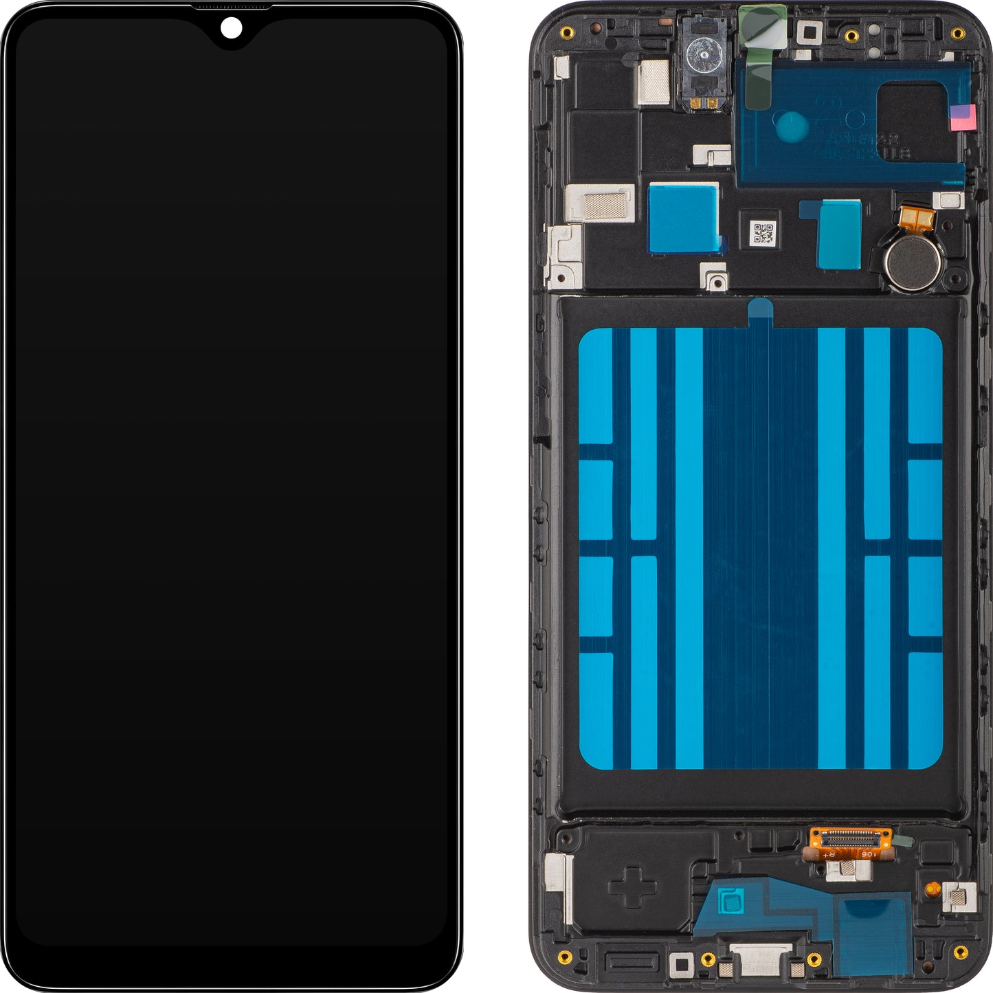 Display con Touchscreen MP compatibile con Samsung Galaxy A20 A205, con Cornice, Nero