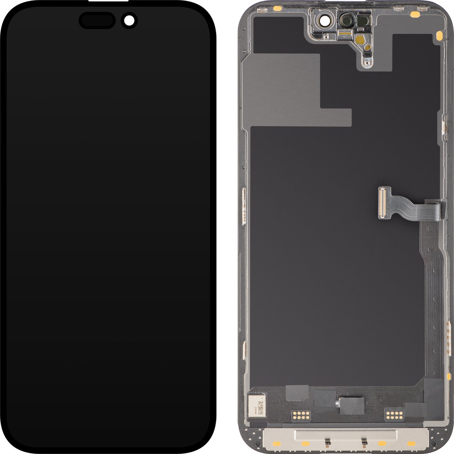 Display con Touchscreen MP compatibile con Apple iPhone 14 Pro Max, con Cornice, Versione Soft OLED 120Hz FHD Diagnostic, Nero
