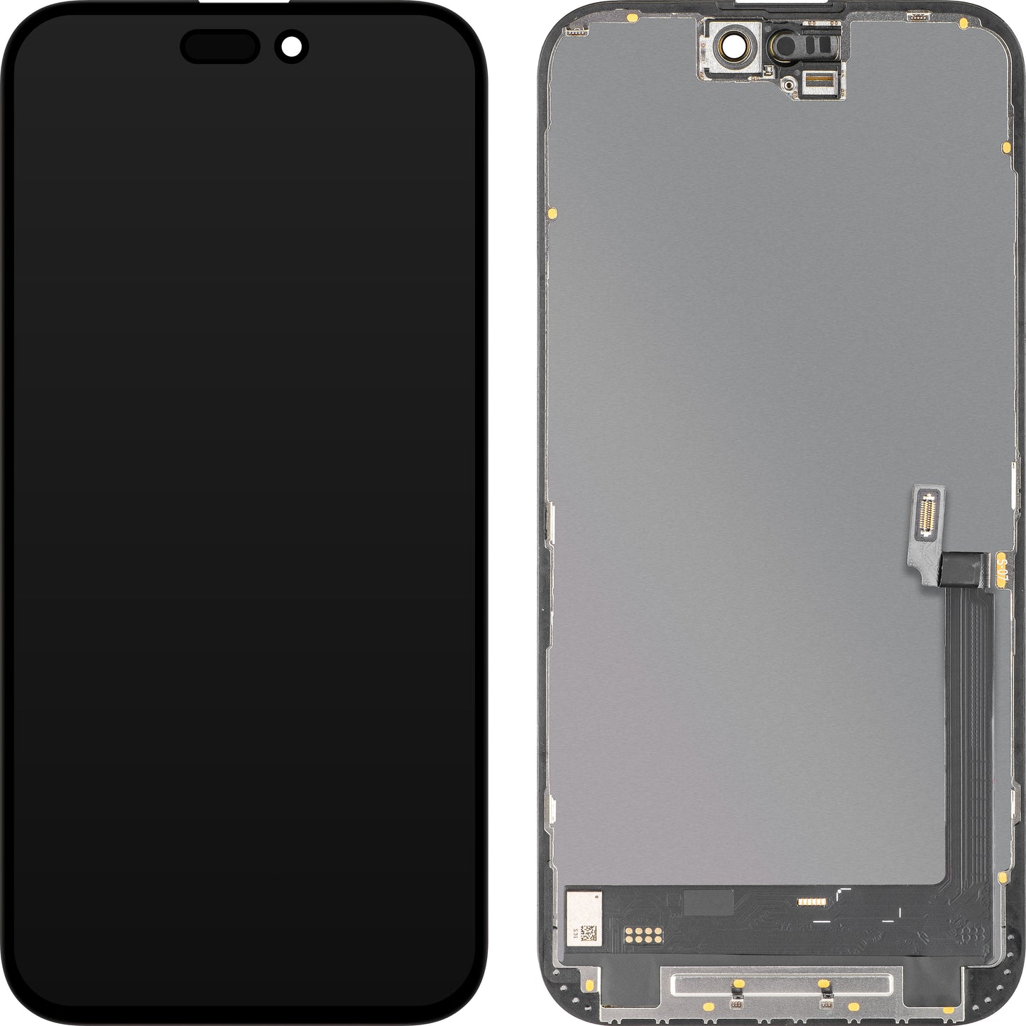 MP Touchscreen Display compatible with Apple iPhone 16 Plus, with Frame, Soft OLED IC Movable FHD Version, Black