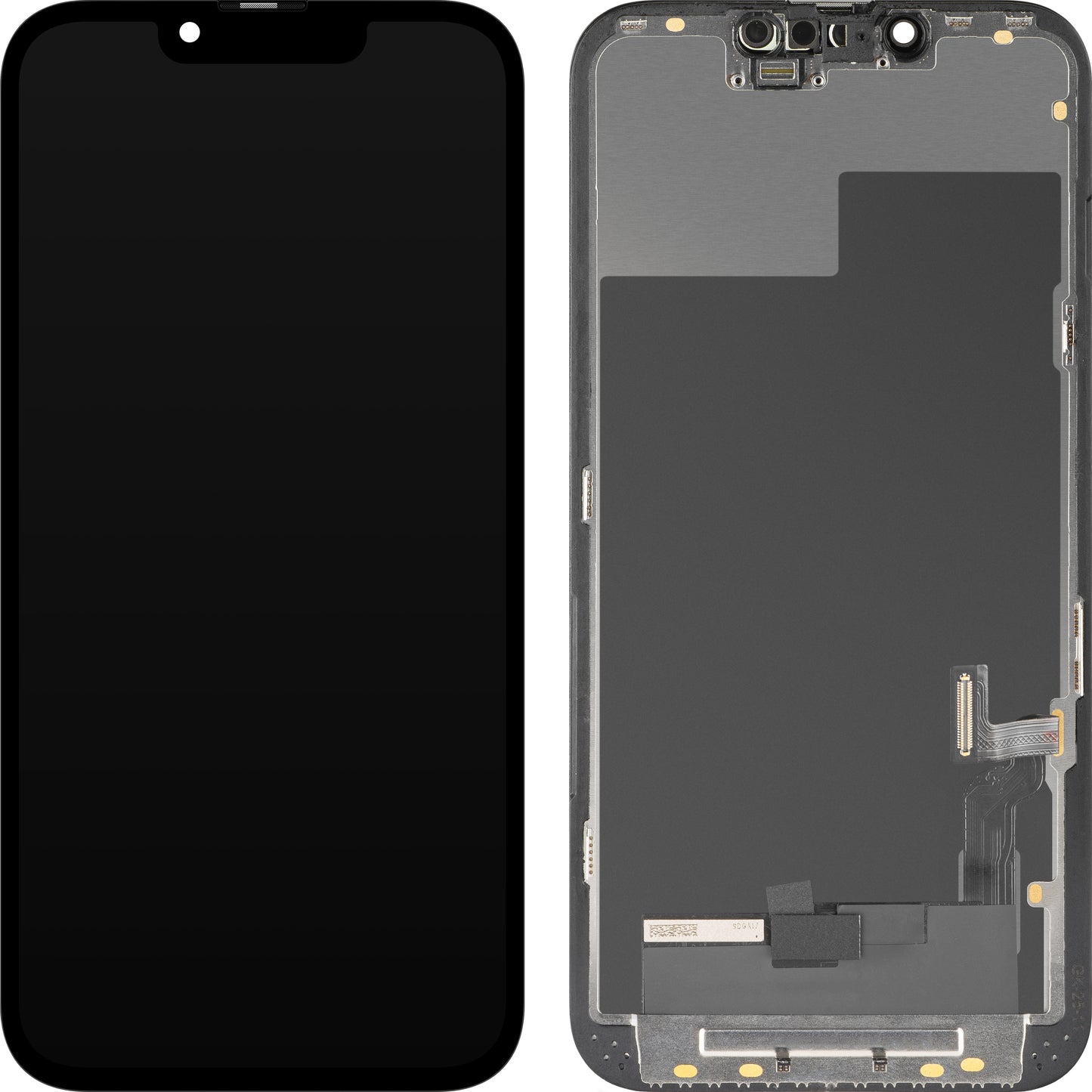 Display con Touchscreen MP compatibile con Apple iPhone 13, con Cornice, Versione OLED FHD Diagnostic, Nero