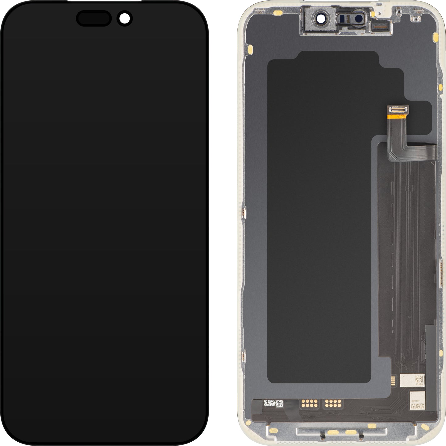 Display con Touchscreen MP compatibile con Apple iPhone 17 Pro Max, con Cornice, Versione Soft OLED FHD 120Hz IC Movable, Nero