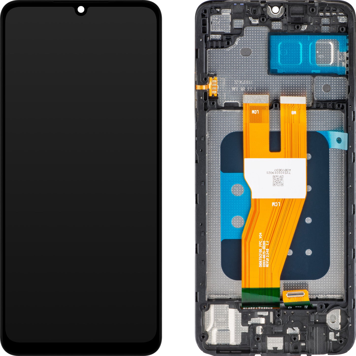 Display con Touchscreen MP compatibile con Samsung Galaxy A05 A055, con Cornice, Nero, Swap