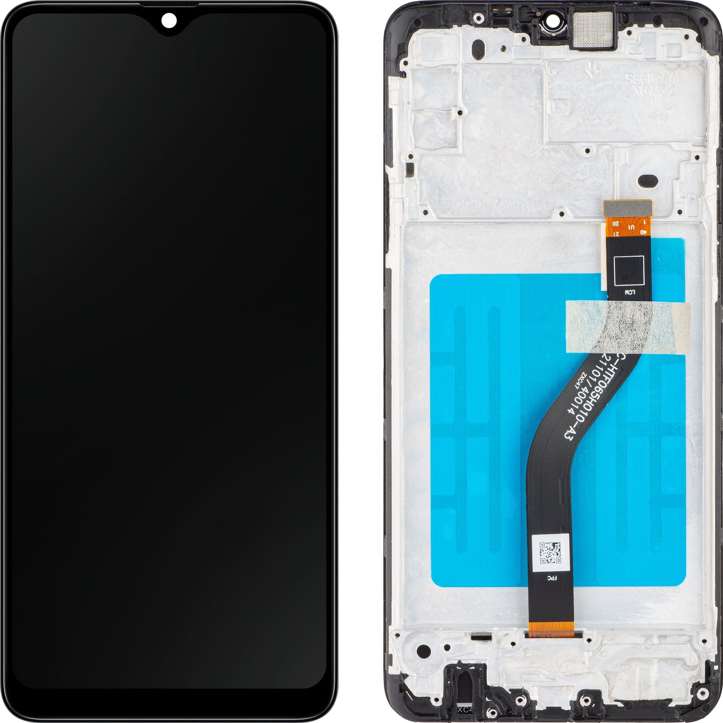 Display touchscreen MP compatibile con Samsung Galaxy A20s A207, con cornice, nero