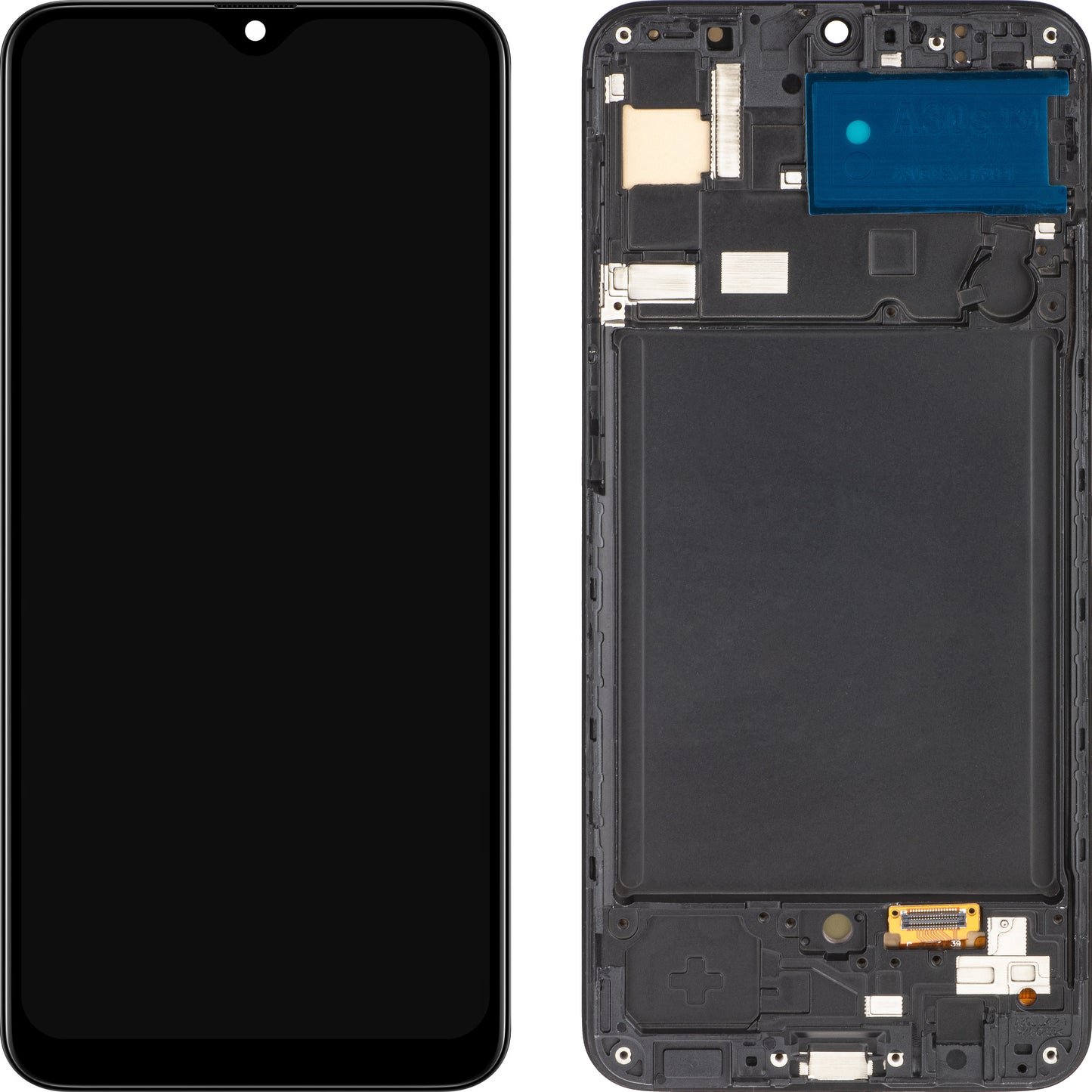 Display touchscreen MP compatibile con Samsung Galaxy A30s A307, con cornice, versione OLED, nero