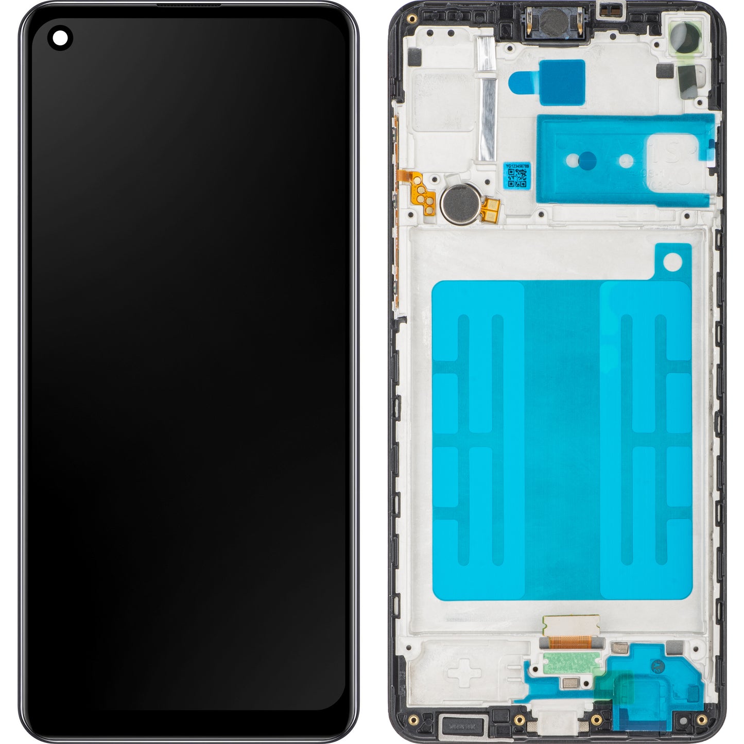 Display touchscreen MP compatibile con Samsung Galaxy A21s A217, con cornice, nero