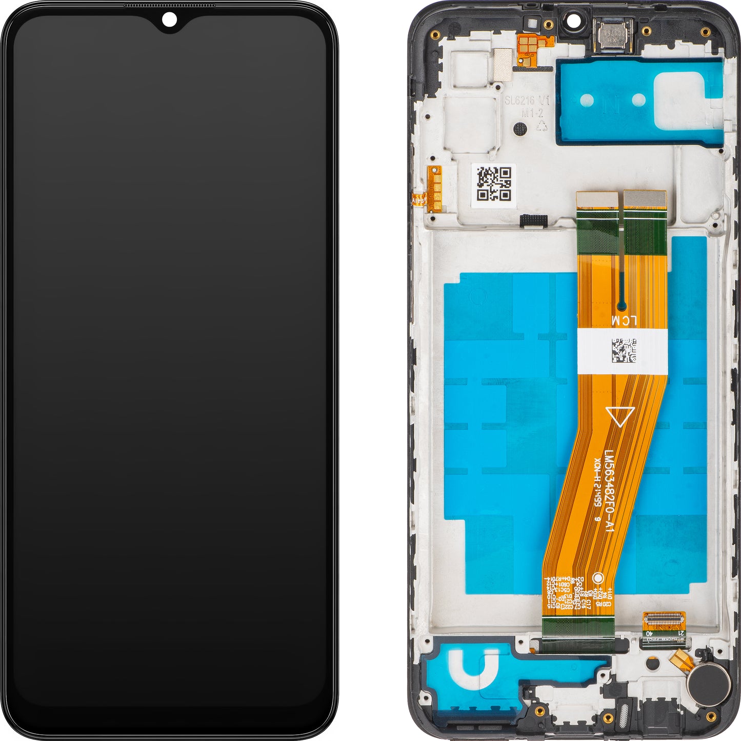 Display con Touchscreen MP compatibile con Samsung Galaxy A03 A035, con Cornice, Versione G, Nero