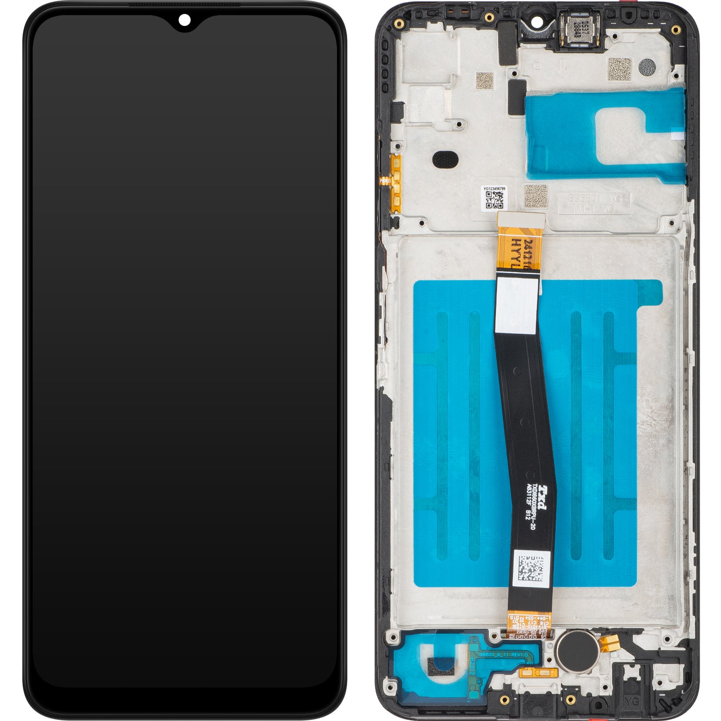 Display touchscreen MP compatibile con Samsung Galaxy A22 5G A226, con cornice, nero