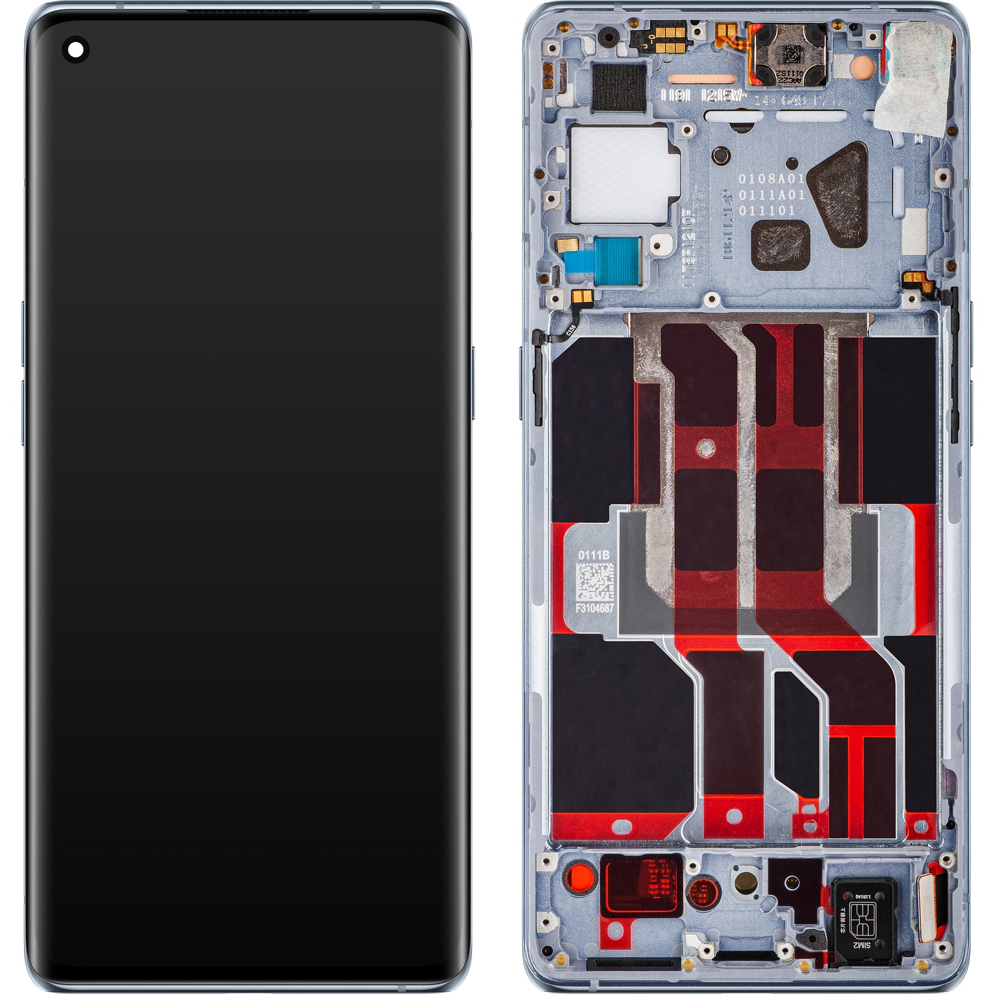 Oppo Reno6 Pro 5G (Snapdragon) / Reno6 Pro+ 5G Display with Touchscreen, with Frame, Grey (Lunar Grey), Service Pack 4907528